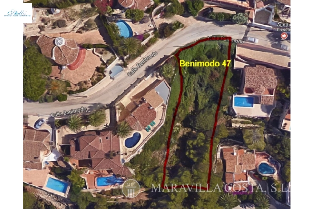 Wohngrundstück in Moraira(Benimeit) zu verkaufen, Grundstück 800 m², ref.: MV-2356-4