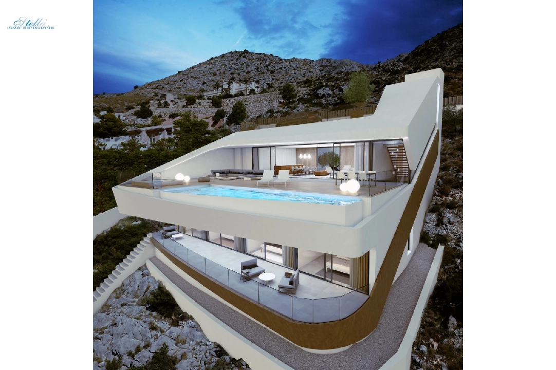 Villa in Altea(Paradiso) zu verkaufen, Wohnfläche 330 m², Baujahr 2018, Klimaanlage, Grundstück 1000 m², 4 Schlafzimmer, 4 Badezimmer, Pool, ref.: CA-H-1070-AMB-16