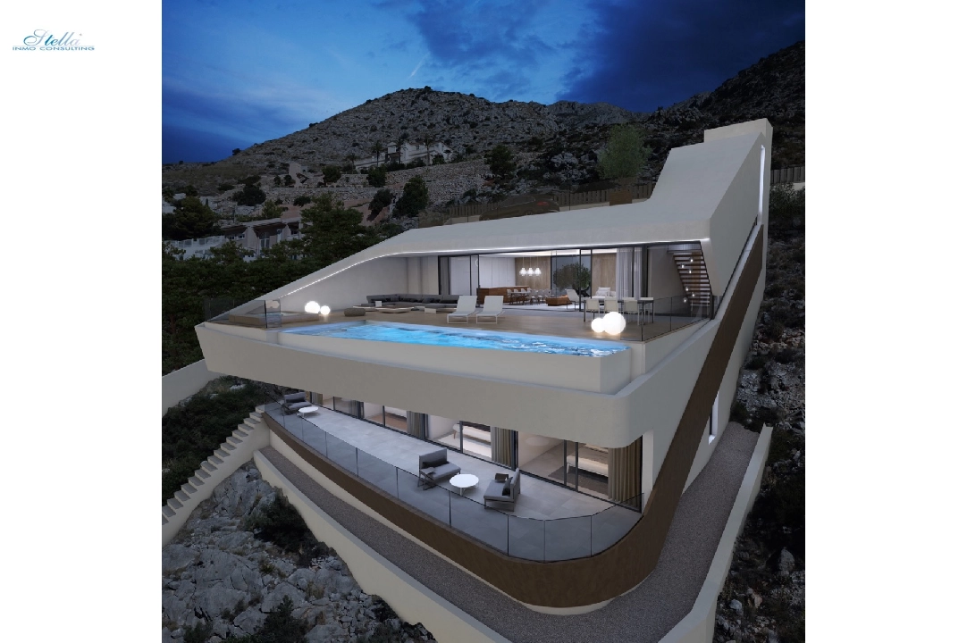 Villa in Altea(Paradiso) zu verkaufen, Wohnfläche 330 m², Baujahr 2018, Klimaanlage, Grundstück 1000 m², 4 Schlafzimmer, 4 Badezimmer, Pool, ref.: CA-H-1070-AMB-2