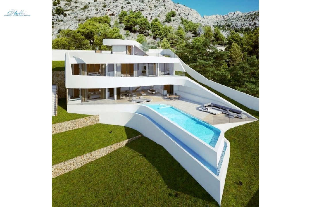 Villa in Altea zu verkaufen, Wohnfläche 400 m², Baujahr 2018, Klimaanlage, Grundstück 1000 m², 4 Schlafzimmer, 4 Badezimmer, Pool, ref.: CA-H-1071-AMB-1