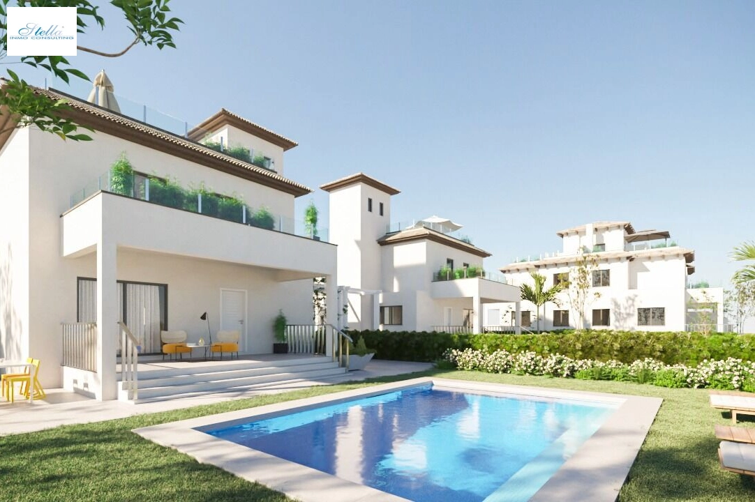 Villa in La Marina zu verkaufen, Wohnfläche 188 m², Zustand Erstbezug, Grundstück 410 m², 3 Schlafzimmer, 2 Badezimmer, Pool, ref.: HA-MAN-251-E01-1