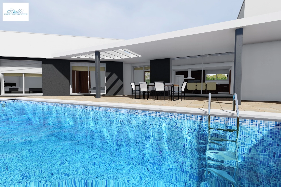 Villa in Moraira zu verkaufen, Wohnfläche 251 m², Klimaanlage, Grundstück 1030 m², 3 Schlafzimmer, 2 Badezimmer, Pool, ref.: CA-H-1351-AMB-4