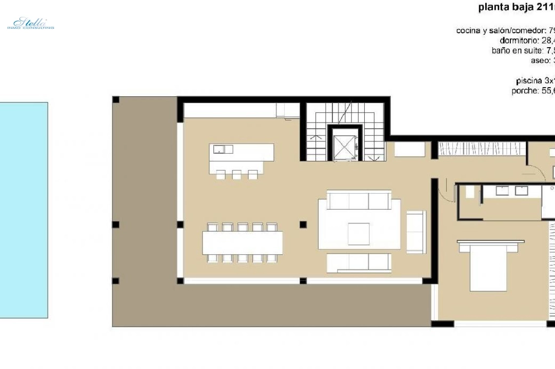Villa in Benissa zu verkaufen, Wohnfläche 450 m², Grundstück 1565 m², 3 Schlafzimmer, 4 Badezimmer, Pool, ref.: COB-3095-3