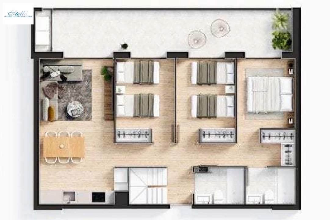 Apartment in Javea zu verkaufen, Wohnfläche 93 m², Baujahr 2021, + KLIMA, Klimaanlage, 3 Schlafzimmer, 2 Badezimmer, Pool, ref.: UH-UHM1898-D-24