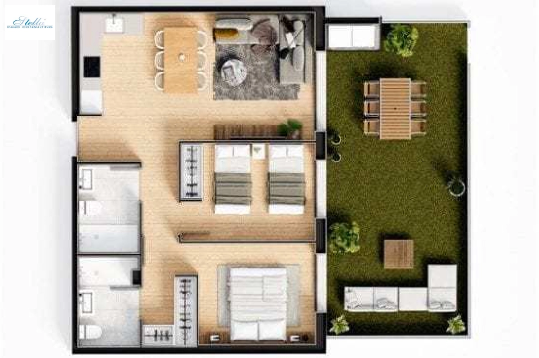 Apartment in Javea zu verkaufen, Wohnfläche 93 m², Baujahr 2021, + KLIMA, Klimaanlage, 3 Schlafzimmer, 2 Badezimmer, Pool, ref.: UH-UHM1898-D-25