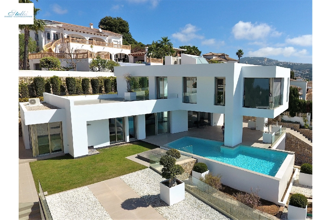 Villa in Moraira zu verkaufen, Wohnfläche 410 m², Baujahr 2014, Zustand gepflegt, + Fussbodenheizung, Klimaanlage, Grundstück 1150 m², 4 Schlafzimmer, 4 Badezimmer, Pool, ref.: AS-2422-1