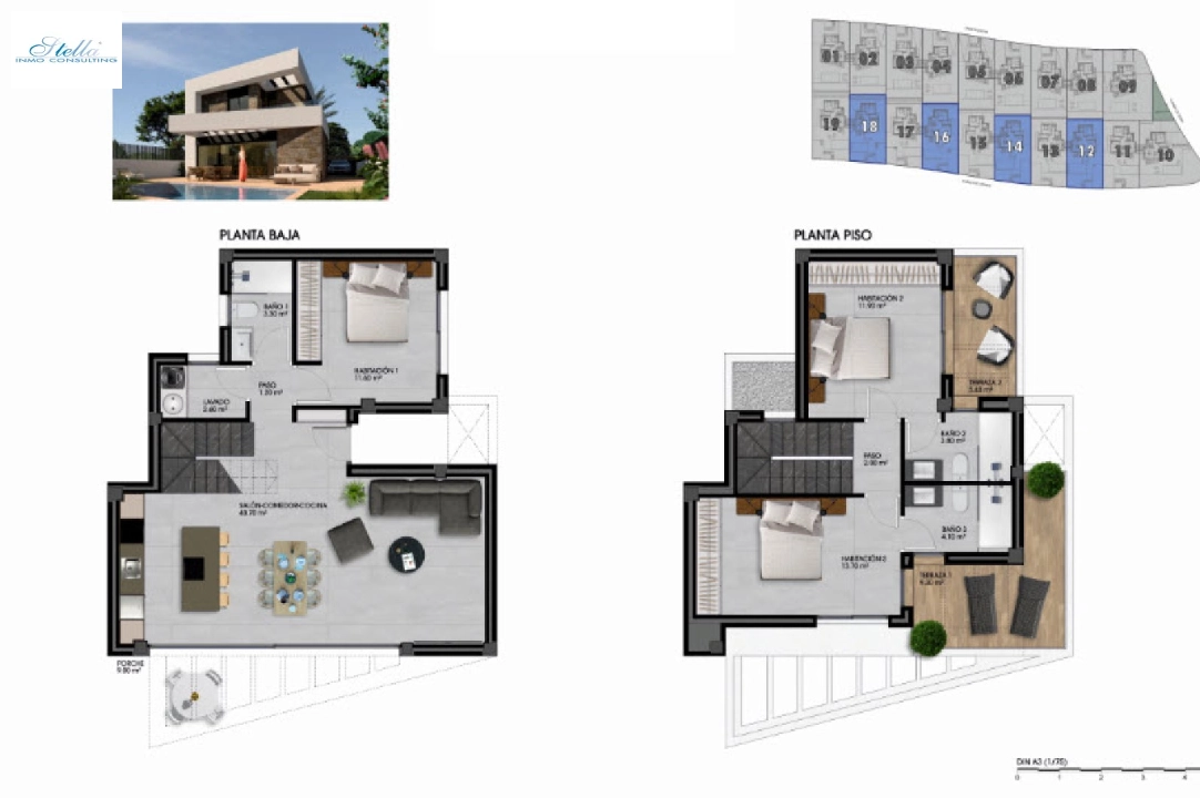 Villa in Finestrat(Finestrat) zu verkaufen, Wohnfläche 140 m², Grundstück 329 m², 3 Schlafzimmer, 3 Badezimmer, ref.: BP-3501FIN-10