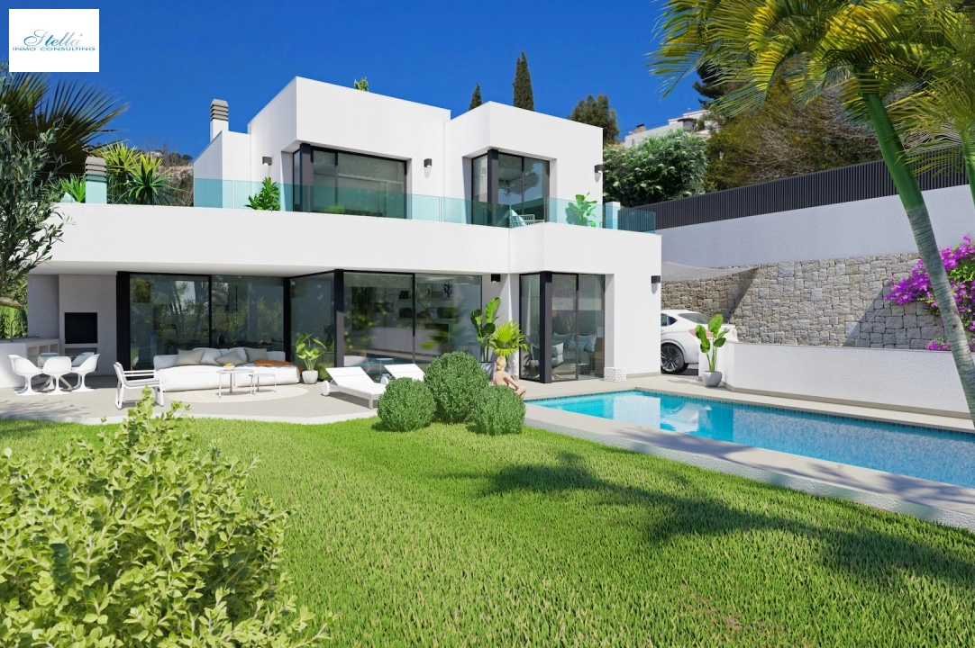 Villa in Moraira zu verkaufen, Wohnfläche 509 m², Baujahr 2022, + Zentralheizung, Klimaanlage, Grundstück 1450 m², 3 Schlafzimmer, 4 Badezimmer, Pool, ref.: NL-NLD1314-2