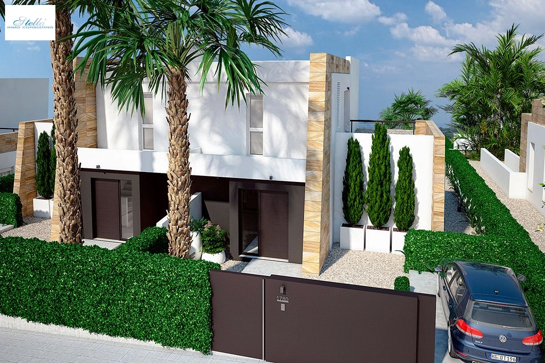 Doppelhaushälfte in Algorfa zu verkaufen, Wohnfläche 167 m², Zustand Erstbezug, Klimaanlage, Grundstück 210 m², 3 Schlafzimmer, 2 Badezimmer, Pool, ref.: HA-ARN-112-D01-2
