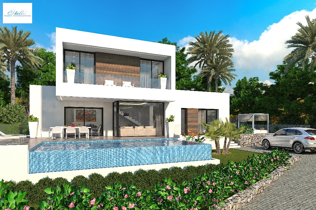 Villa in Pedreguer(Monte Solana 1) zu verkaufen, Wohnfläche 162 m², Baujahr 2024, Klimaanlage, Grundstück 928 m², 3 Schlafzimmer, 2 Badezimmer, Pool, ref.: UM-UV-MONTE-SOLANA-II-1