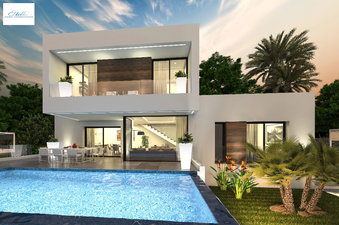 Villa in Pedreguer(Monte Solana 1) zu verkaufen, Wohnfläche 162 m², Baujahr 2024, Klimaanlage, Grundstück 928 m², 3 Schlafzimmer, 2 Badezimmer, Pool, ref.: UM-UV-MONTE-SOLANA-II-4