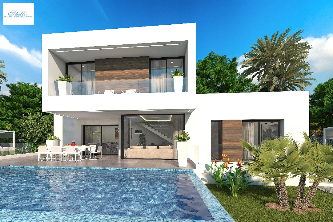 Villa in Pedreguer(Monte Solana 1) zu verkaufen, Wohnfläche 162 m², Baujahr 2024, Klimaanlage, Grundstück 928 m², 3 Schlafzimmer, 2 Badezimmer, Pool, ref.: UM-UV-MONTE-SOLANA-II-5