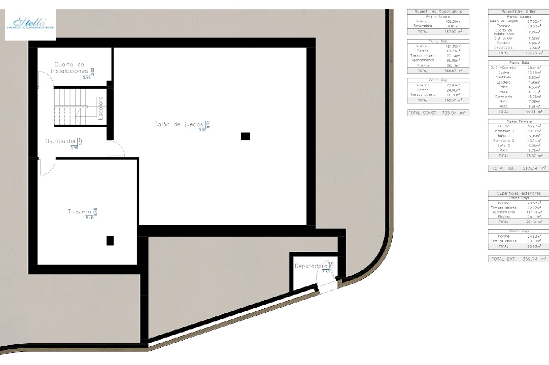 Villa in Benissa(La Fustera) zu verkaufen, Wohnfläche 705 m², Grundstück 1040 m², 4 Schlafzimmer, 3 Badezimmer, ref.: BP-3577BEN-20