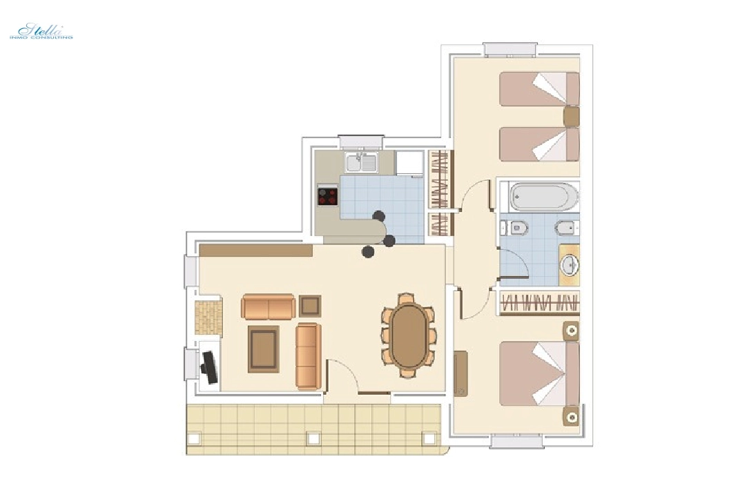Doppelhaushälfte in Alcalali zu verkaufen, Wohnfläche 66 m², Baujahr 2005, + Ofen, Grundstück 200 m², 2 Schlafzimmer, 1 Badezimmer, Pool, ref.: SB-1323-13