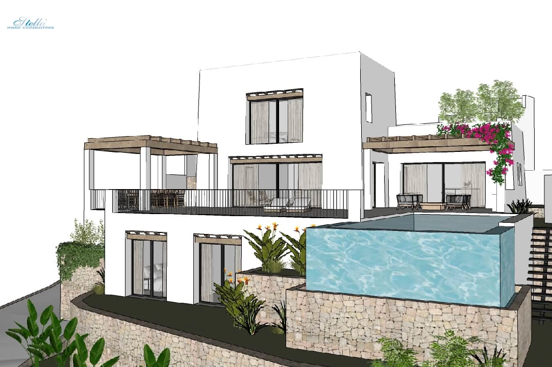 Villa in Moraira zu verkaufen, Wohnfläche 322 m², Klimaanlage, Grundstück 1000 m², 4 Schlafzimmer, 4 Badezimmer, Pool, ref.: CA-H-1585-AMB-9