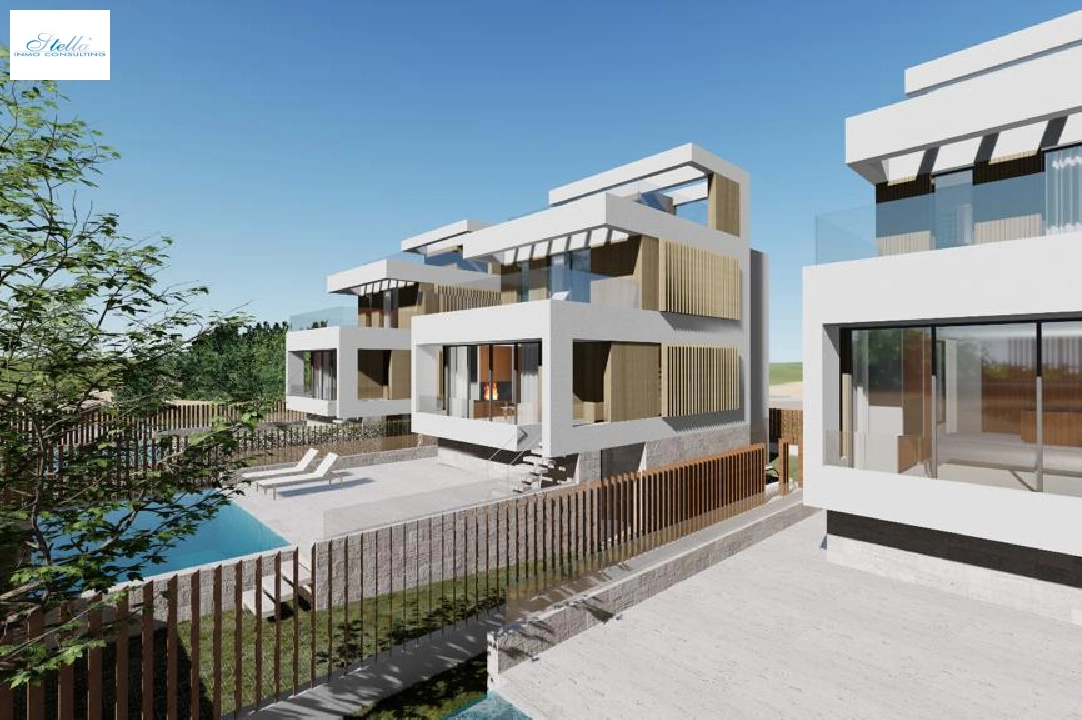 Villa in Oliva zu verkaufen, Wohnfläche 173 m², Baujahr 2023, Zustand Erstbezug, + Fussbodenheizung, Klimaanlage, Grundstück 350 m², 3 Schlafzimmer, 4 Badezimmer, Pool, ref.: AS-1623-24