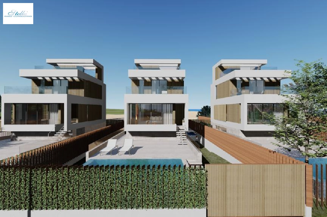 Villa in Oliva zu verkaufen, Wohnfläche 173 m², Baujahr 2023, Zustand Erstbezug, + Fussbodenheizung, Klimaanlage, Grundstück 350 m², 3 Schlafzimmer, 4 Badezimmer, Pool, ref.: AS-1623-25