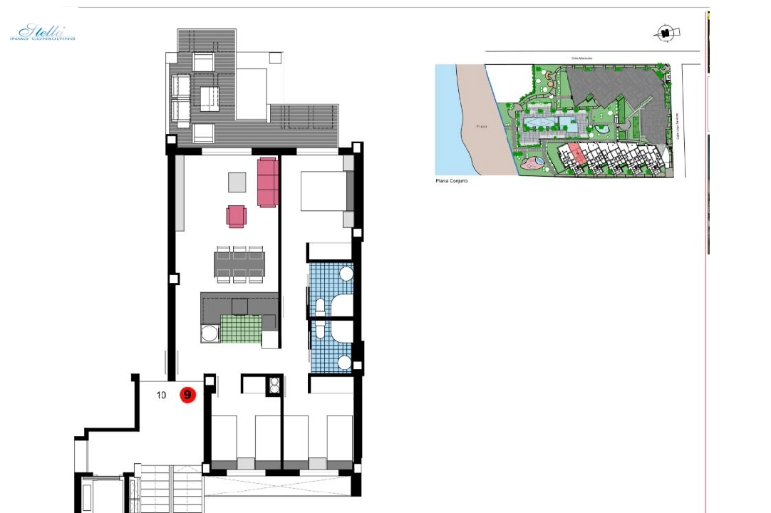 Penthouse Apartment in Denia zu verkaufen, Wohnfläche 85 m², Baujahr 2023, Zustand neuwertig, + KLIMA, Klimaanlage, 3 Schlafzimmer, 2 Badezimmer, Pool, ref.: AS-1823-24