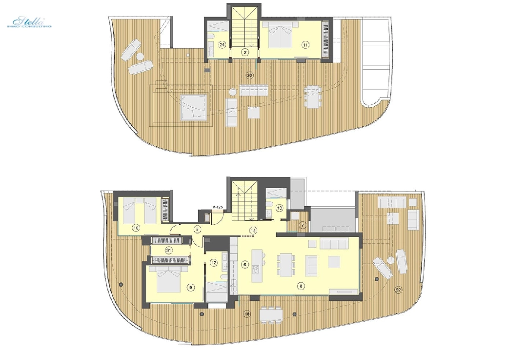 Maisonette in Benidorm zu verkaufen, Wohnfläche 430 m², Zustand Erstbezug, + fussboden, Klimaanlage, 3 Schlafzimmer, 3 Badezimmer, Pool, ref.: HA-BEN-113-A05-16