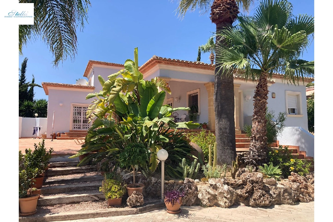 Villa in Moraira zu verkaufen, Wohnfläche 471 m², Zustand gepflegt, Klimaanlage, Grundstück 1200 m², 3 Schlafzimmer, 2 Badezimmer, Pool, ref.: HA-MO-109-1