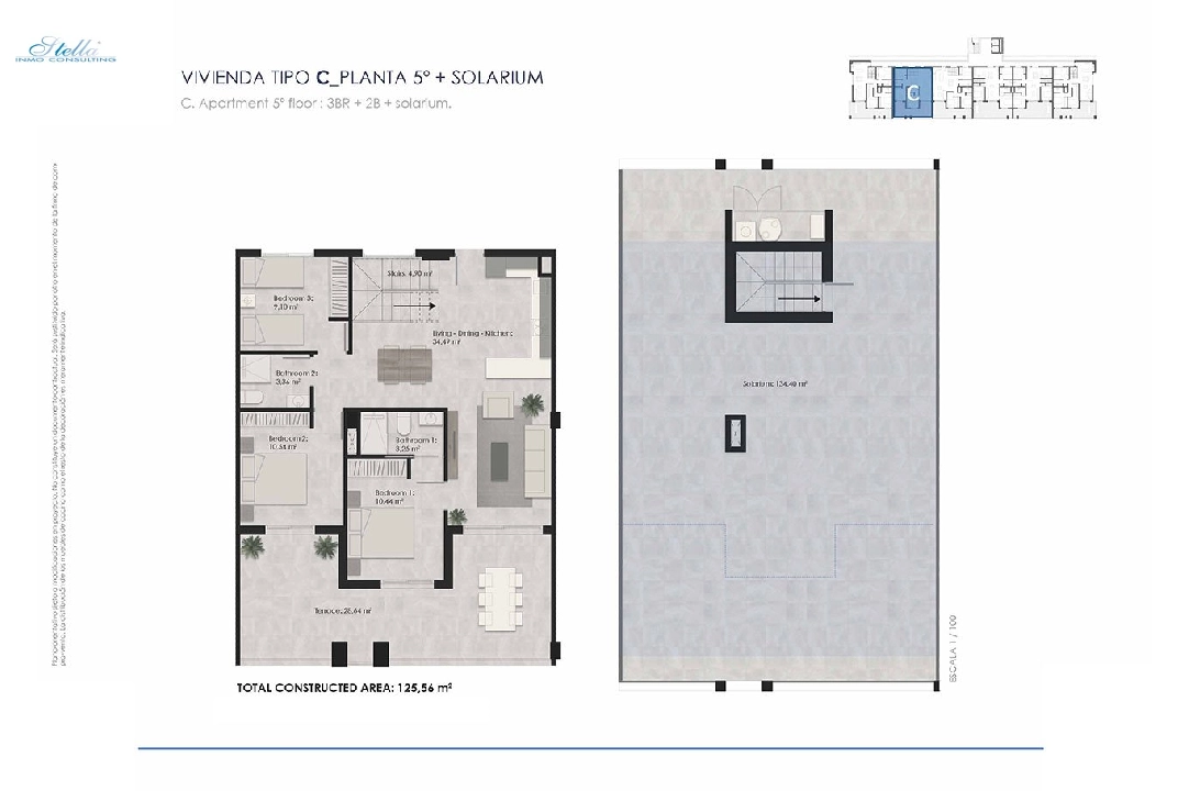 Penthouse Apartment in Torrelamata zu verkaufen, Wohnfläche 213 m², Zustand Erstbezug, 3 Schlafzimmer, 2 Badezimmer, Pool, ref.: HA-TLN-135-A02-9