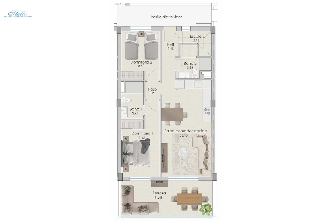 Penthouse Apartment in Santa Pola zu verkaufen, Wohnfläche 208 m², Zustand Erstbezug, 2 Schlafzimmer, 2 Badezimmer, Pool, ref.: HA-SPN-702-A03-10