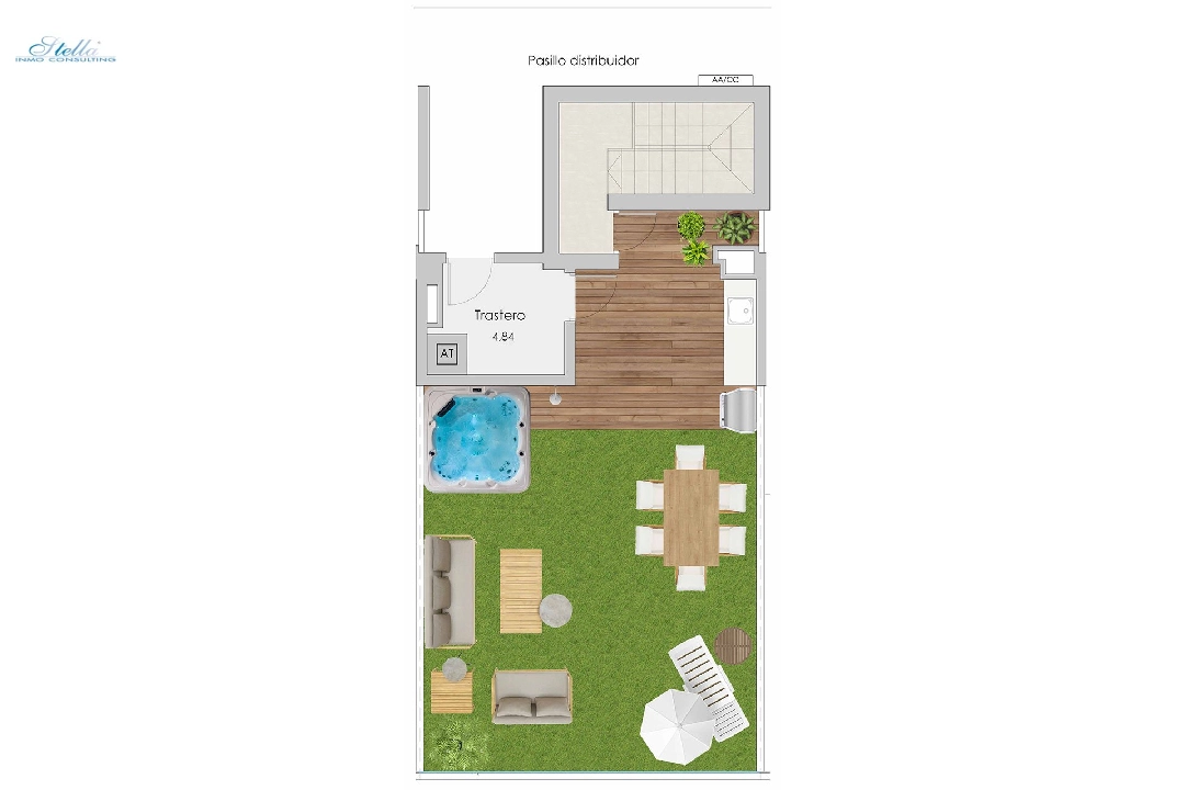 Penthouse Apartment in Santa Pola zu verkaufen, Wohnfläche 208 m², Zustand Erstbezug, 2 Schlafzimmer, 2 Badezimmer, Pool, ref.: HA-SPN-702-A03-11