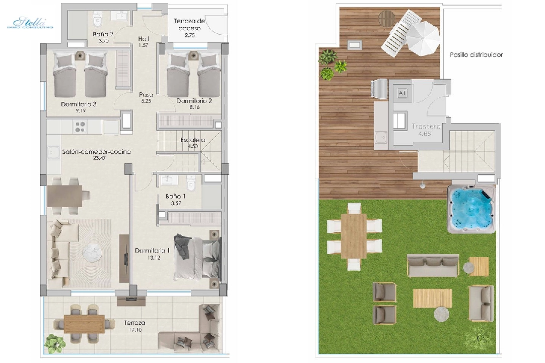 Penthouse Apartment in Santa Pola zu verkaufen, Wohnfläche 251 m², Zustand Erstbezug, 3 Schlafzimmer, 2 Badezimmer, Pool, ref.: HA-SPN-702-A04-10