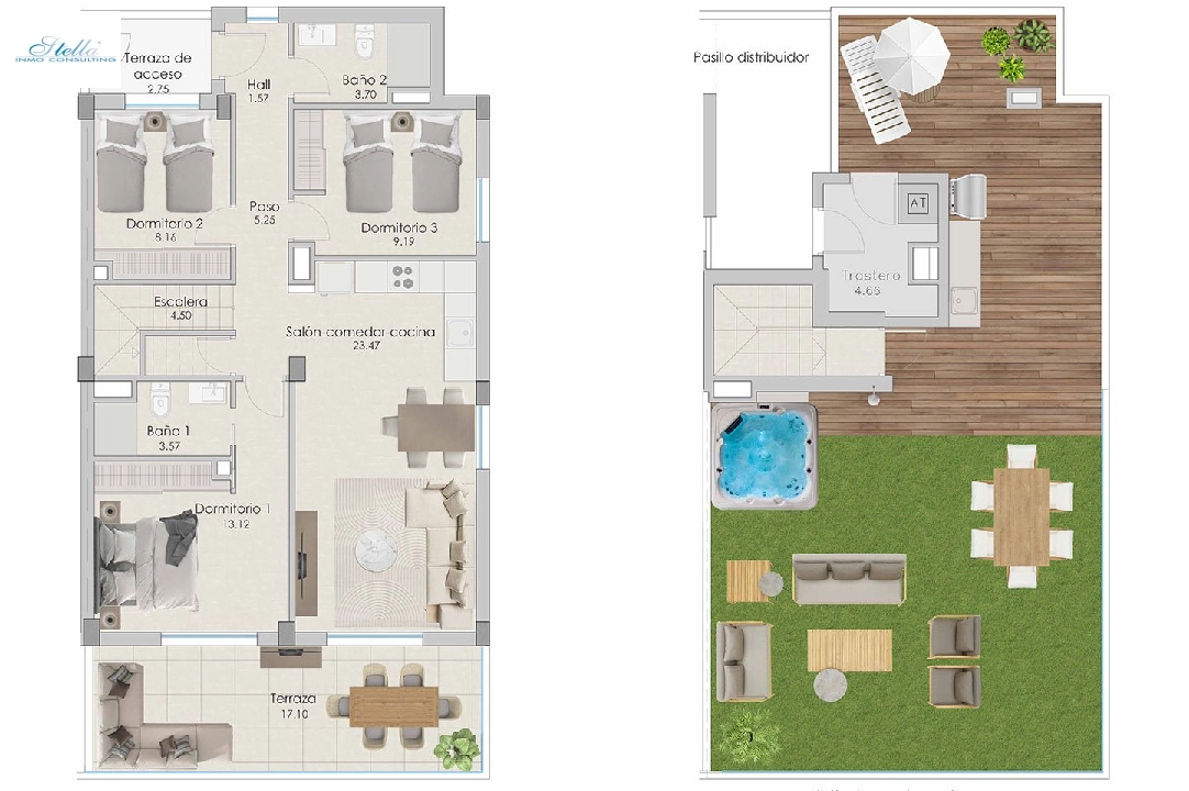 Penthouse Apartment in Santa Pola zu verkaufen, Wohnfläche 251 m², Zustand Erstbezug, 3 Schlafzimmer, 2 Badezimmer, Pool, ref.: HA-SPN-702-A04-11