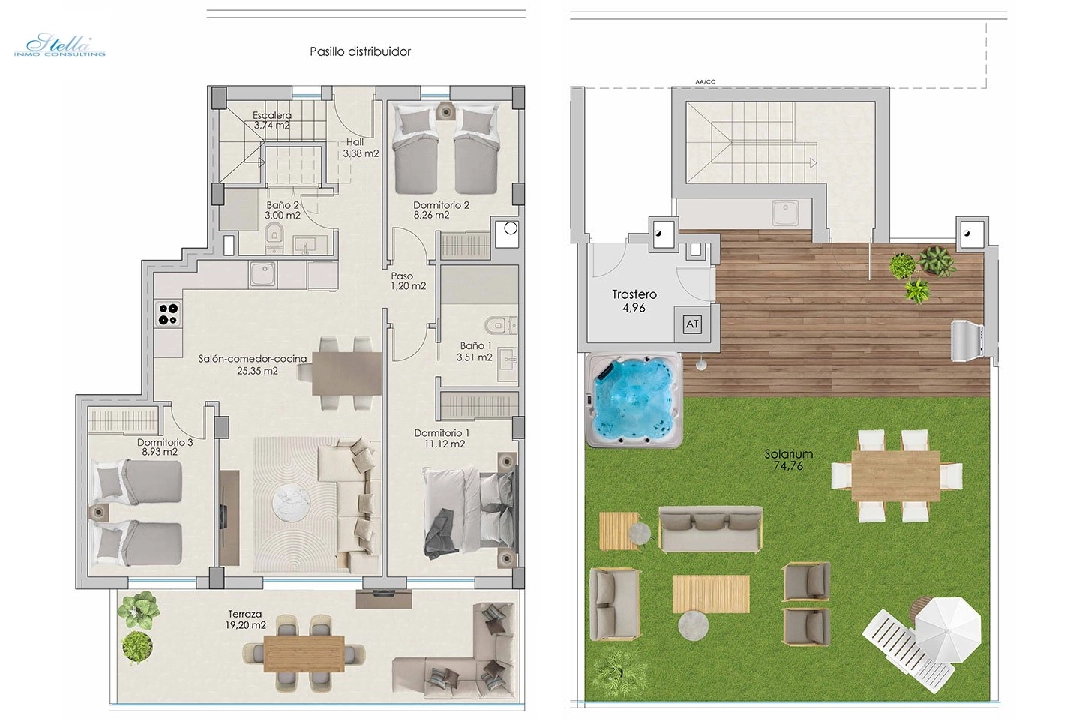 Penthouse Apartment in Santa Pola zu verkaufen, Wohnfläche 251 m², Zustand Erstbezug, 3 Schlafzimmer, 2 Badezimmer, Pool, ref.: HA-SPN-702-A04-13