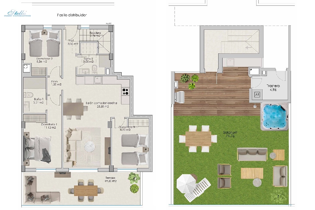 Penthouse Apartment in Santa Pola zu verkaufen, Wohnfläche 251 m², Zustand Erstbezug, 3 Schlafzimmer, 2 Badezimmer, Pool, ref.: HA-SPN-702-A04-16
