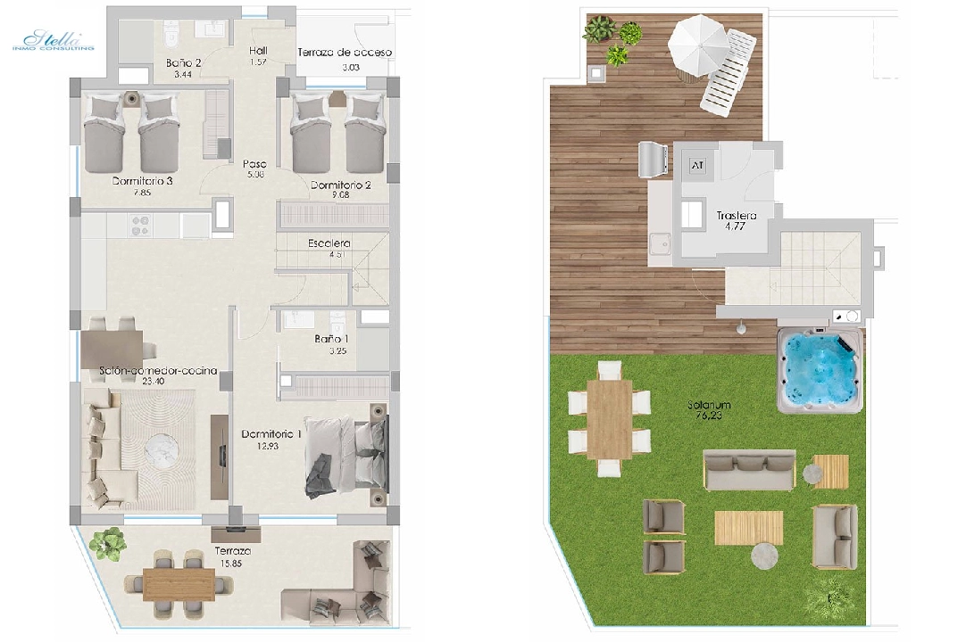 Penthouse Apartment in Santa Pola zu verkaufen, Wohnfläche 251 m², Zustand Erstbezug, 3 Schlafzimmer, 2 Badezimmer, Pool, ref.: HA-SPN-702-A04-17