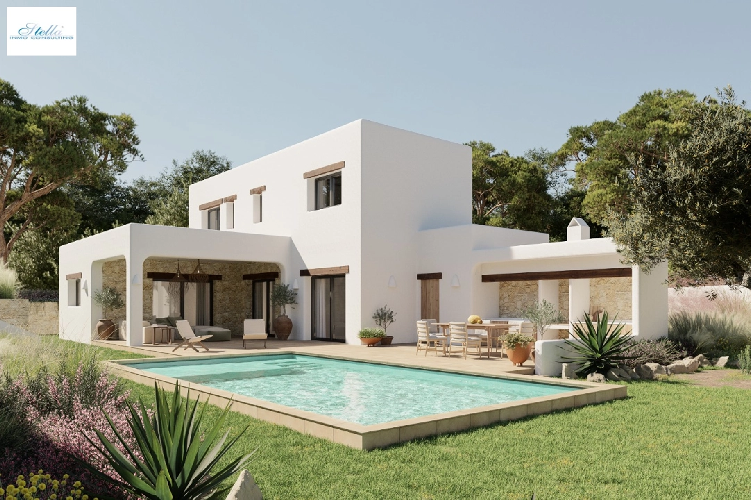 Villa in Moraira(Cap Blanc) zu verkaufen, Wohnfläche 145 m², Klimaanlage, Grundstück 1056 m², 3 Schlafzimmer, 4 Badezimmer, Pool, ref.: CA-H-1699-AMB-1