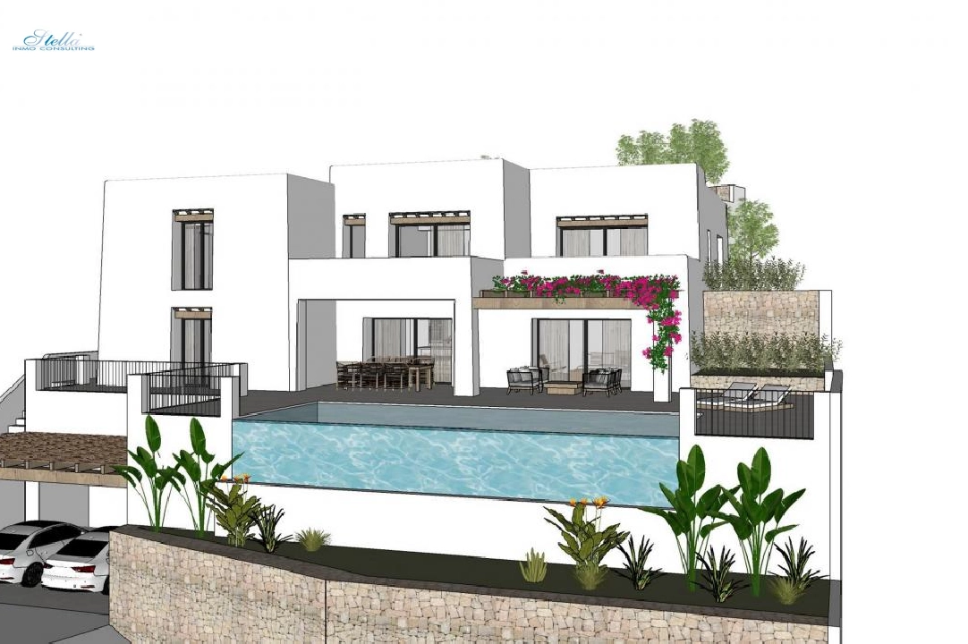 Villa in Moraira zu verkaufen, Grundstück 1000 m², 4 Schlafzimmer, 4 Badezimmer, Pool, ref.: COB-3416-3