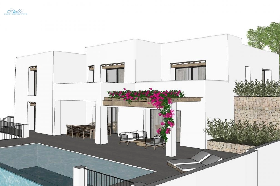 Villa in Moraira zu verkaufen, Grundstück 1000 m², 4 Schlafzimmer, 4 Badezimmer, Pool, ref.: COB-3416-6