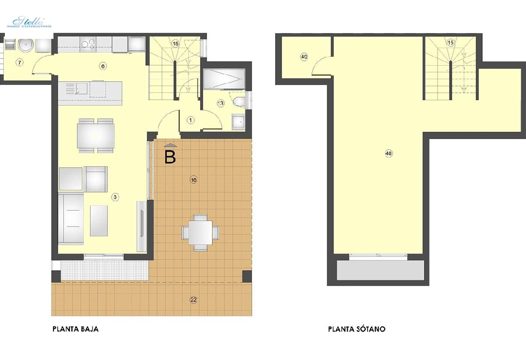 Doppelhaushälfte in San Juan de los Terreros zu verkaufen, Wohnfläche 228 m², Zustand Erstbezug, Klimaanlage, Grundstück 251 m², 2 Schlafzimmer, 2 Badezimmer, ref.: HA-STN-150-D02-9