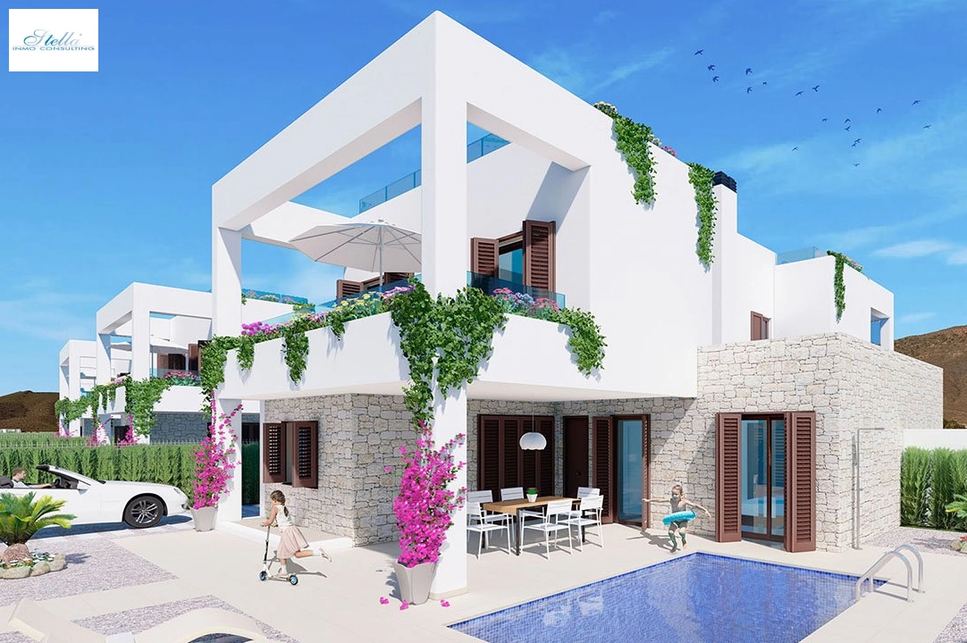 Doppelhaushälfte in San Juan de los Terreros zu verkaufen, Wohnfläche 271 m², Zustand Erstbezug, Klimaanlage, Grundstück 249 m², 3 Schlafzimmer, 2 Badezimmer, ref.: HA-STN-150-D01-1