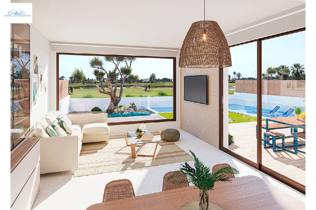 Villa in Los Alcazares zu verkaufen, Wohnfläche 108 m², Zustand Erstbezug, Grundstück 292 m², 3 Schlafzimmer, 2 Badezimmer, Pool, ref.: HA-LAN-430-E01-2