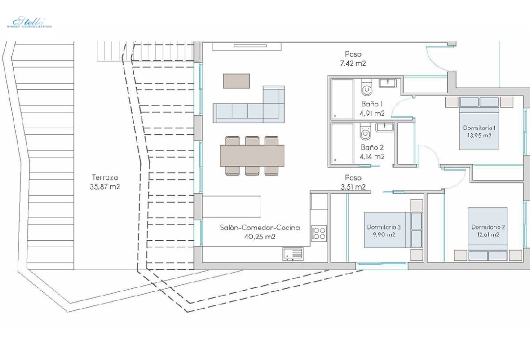 Penthouse Apartment in Finestrat zu verkaufen, Wohnfläche 229 m², Zustand Erstbezug, 3 Schlafzimmer, 2 Badezimmer, Pool, ref.: HA-FIN-313-A04-10