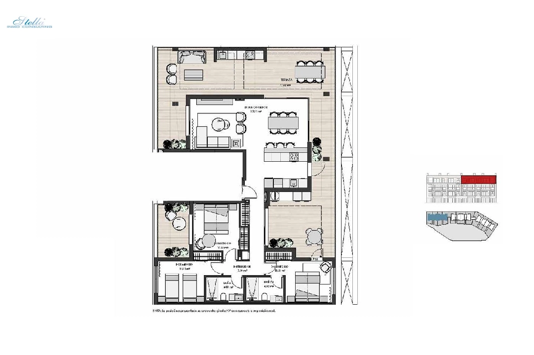 Penthouse Apartment in Los Alcazares zu verkaufen, Wohnfläche 187 m², Zustand Erstbezug, 3 Schlafzimmer, 2 Badezimmer, Pool, ref.: HA-LAN-450-A03-7
