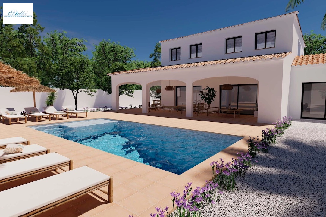 Villa in Moraira(Pinar del Advocat) zu verkaufen, Wohnfläche 248 m², Klimaanlage, Grundstück 1050 m², 4 Schlafzimmer, 4 Badezimmer, Pool, ref.: CA-H-1712-AMB-1