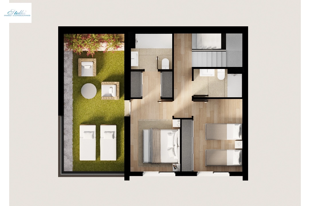 Stadthaus in Finestrat(Balcon de Finestrat) zu verkaufen, Wohnfläche 176 m², Grundstück 318 m², 3 Schlafzimmer, 2 Badezimmer, Pool, ref.: TW-BREEZE-33-16