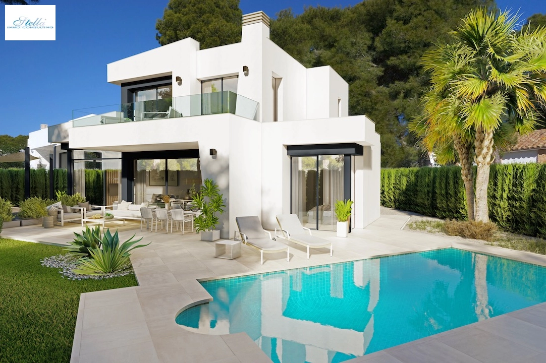 Villa in Benissa(La Fustera) zu verkaufen, Wohnfläche 192 m², Klimaanlage, Grundstück 725 m², 3 Schlafzimmer, 3 Badezimmer, Pool, ref.: CA-H-1713-AMB-1