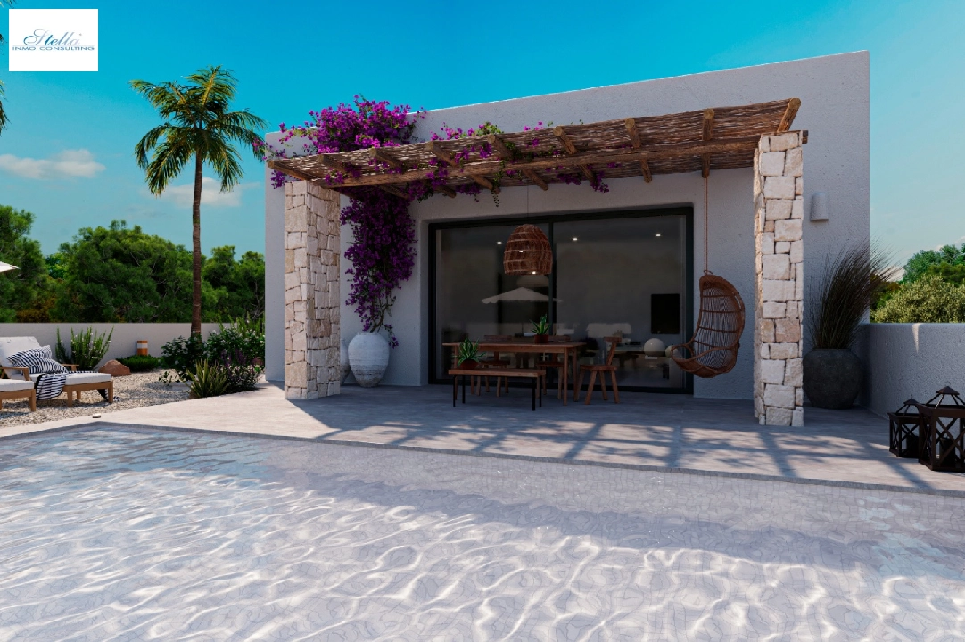 Villa in Denia(Marquesa 4) zu verkaufen, Wohnfläche 120 m², Baujahr 2025, Zustand neuwertig, + Zentralheizung, Klimaanlage, Grundstück 1085 m², 3 Schlafzimmer, 2 Badezimmer, Pool, ref.: UM-UV-HEBE-2
