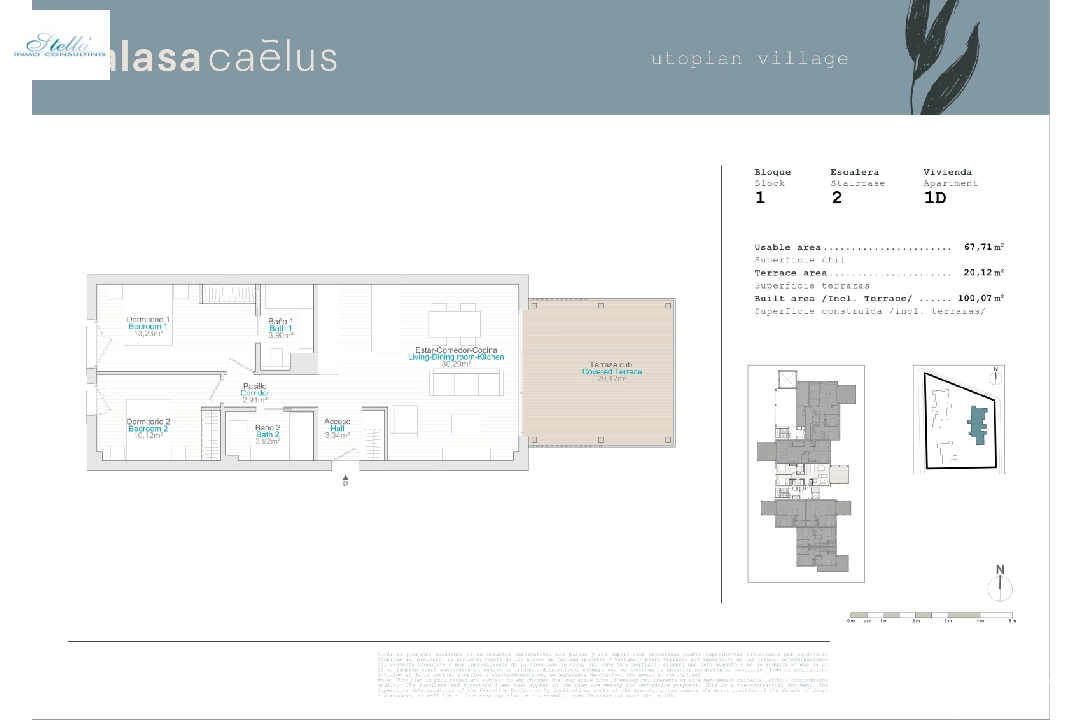 Apartment in El Vergel zu verkaufen, Wohnfläche 20 m², Baujahr 2024, Grundstück 68 m², 2 Schlafzimmer, 2 Badezimmer, ref.: TC-B1-1D-2