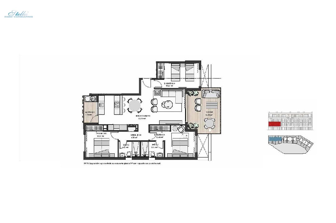 Etagen Apartment in Los Alcazares zu verkaufen, Wohnfläche 125 m², Zustand Erstbezug, 3 Schlafzimmer, 2 Badezimmer, Pool, ref.: HA-LAN-450-A02-10