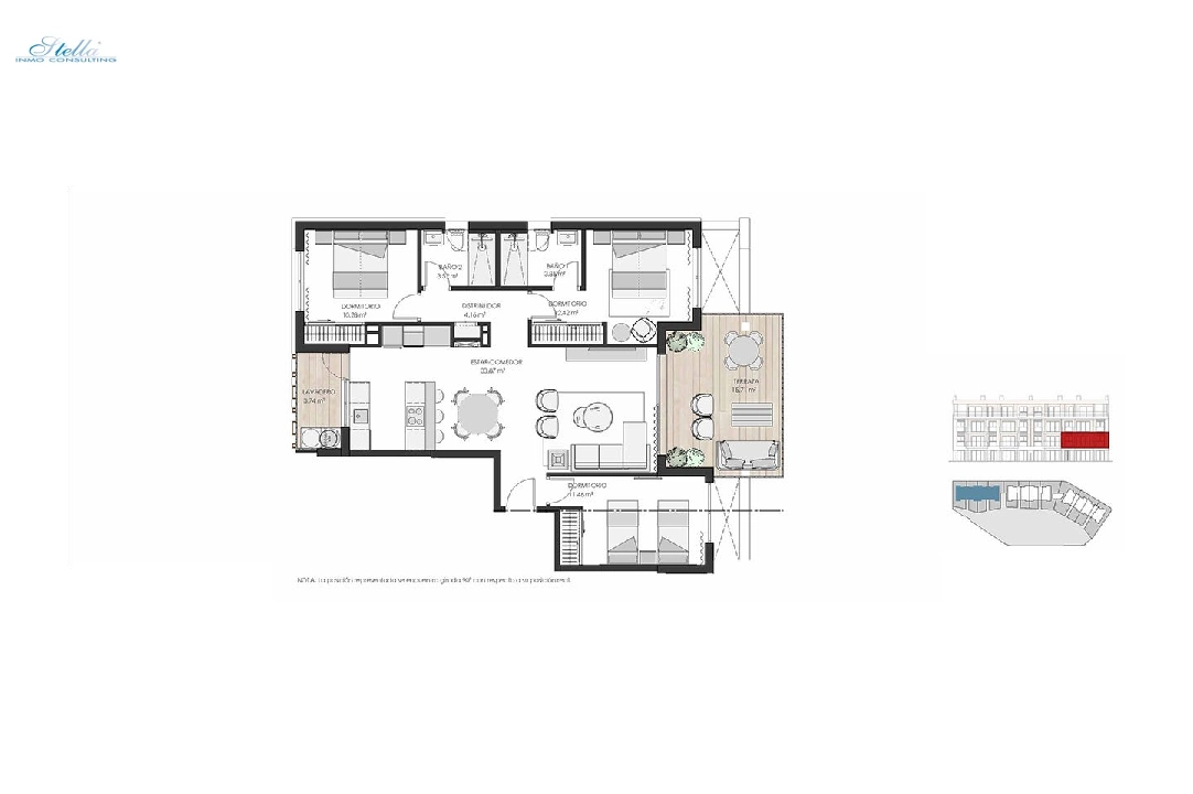 Etagen Apartment in Los Alcazares zu verkaufen, Wohnfläche 125 m², Zustand Erstbezug, 3 Schlafzimmer, 2 Badezimmer, Pool, ref.: HA-LAN-450-A02-9