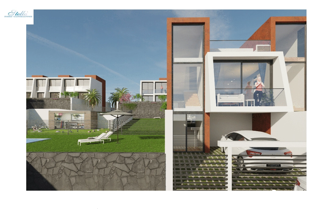 Stadthaus in Calpe(Marisol Park) zu verkaufen, Wohnfläche 106 m², Klimaanlage, Grundstück 138 m², 3 Schlafzimmer, 2 Badezimmer, Pool, ref.: CA-B-1687-AMB-27