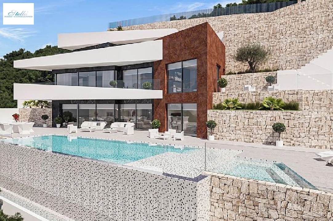 Villa in Benissa(Raco de Galeno) zu verkaufen, Wohnfläche 478 m², Klimaanlage, Grundstück 1540 m², 4 Schlafzimmer, 4 Badezimmer, Pool, ref.: CA-H-1742-AMB-1