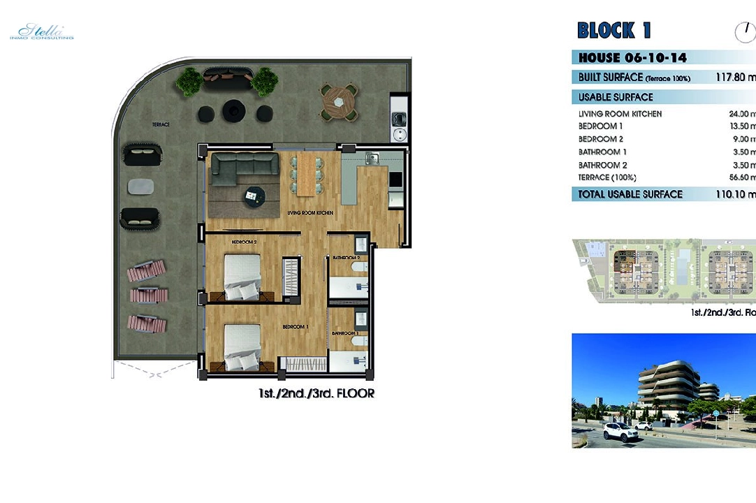 Etagen Apartment in Los Arenales del Sol zu verkaufen, Wohnfläche 117 m², Zustand Erstbezug, 2 Schlafzimmer, 2 Badezimmer, Pool, ref.: HA-ADN-141-A01-31